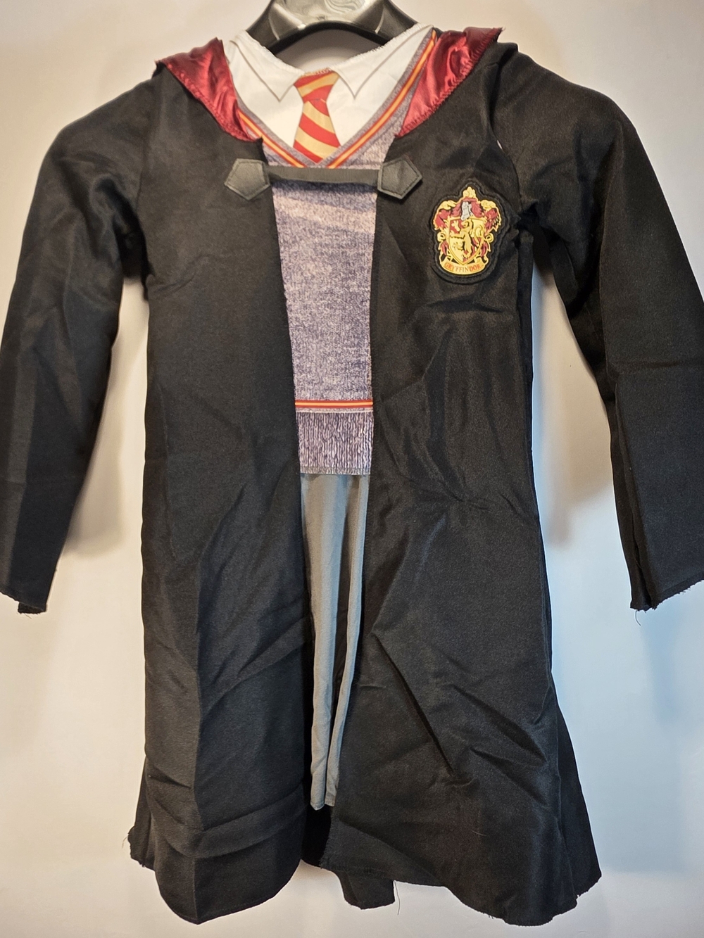Harry Potter Hermione Granger Costume Girl Size Medium 7/8 Dress w/ Hooded Cloak - Picture 2 of 7